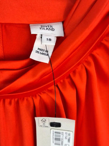 River Island Hot Haute Satin Statement Blouse Size 18 by SwapUp-Online Second Hand Store-Online Thrift Store