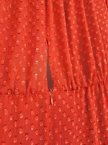 Rodeo Show Terracotta Lucile Dotted Midi Dress Size 12 by SwapUp-Online Second Hand Store-Online Thrift Store