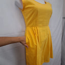 Ruby Raisin Sunshine Linen Retro Pleated Midi Dress Size 10 by SwapUp-Online Second Hand Store-Online Thrift Store