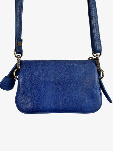 Rugged Hide Cobalt Convertible Multi Compartment Mini Crossbody Bag Size None by SwapUp-Online Second Hand Store-Online Thrift Store