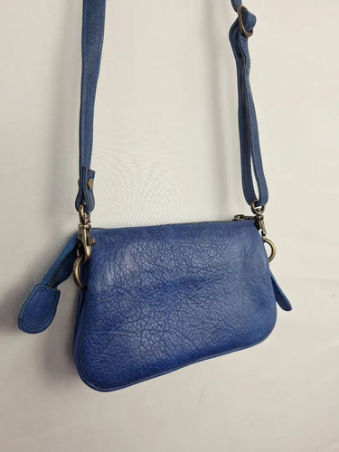 Rugged Hide Cobalt Convertible Multi Compartment Mini Crossbody Bag Size None by SwapUp-Online Second Hand Store-Online Thrift Store