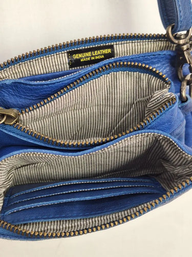 Rugged Hide Cobalt Convertible Multi Compartment Mini Crossbody Bag Size None by SwapUp-Online Second Hand Store-Online Thrift Store