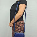 Rugged Hide Cobalt Convertible Multi Compartment Mini Crossbody Bag Size None by SwapUp-Online Second Hand Store-Online Thrift Store