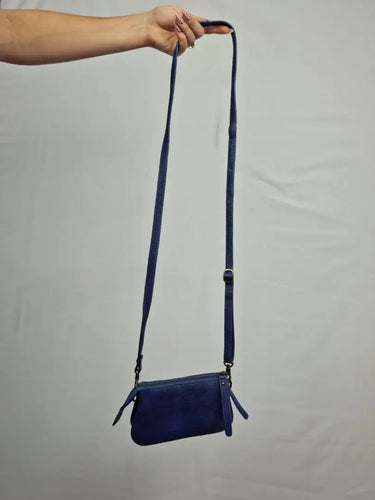 Rugged Hide Cobalt Convertible Multi Compartment Mini Crossbody Bag Size None by SwapUp-Online Second Hand Store-Online Thrift Store