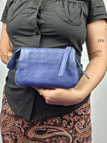 Rugged Hide Cobalt Convertible Multi Compartment Mini Crossbody Bag Size None by SwapUp-Online Second Hand Store-Online Thrift Store