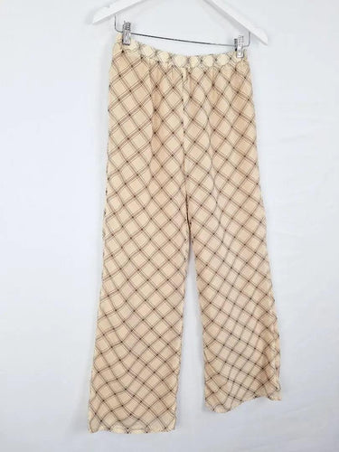 SNDYS Double Layer Latte Checked Pants Size S by SwapUp-Online Second Hand Store-Online Thrift Store