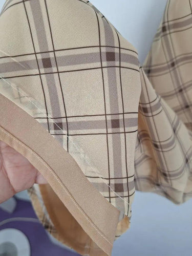 SNDYS Double Layer Latte Checked Pants Size S by SwapUp-Online Second Hand Store-Online Thrift Store