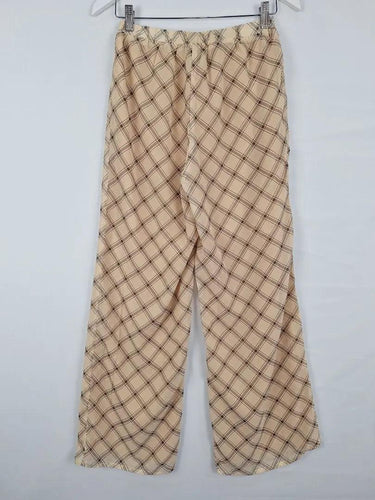 SNDYS Double Layer Latte Checked Pants Size S by SwapUp-Online Second Hand Store-Online Thrift Store