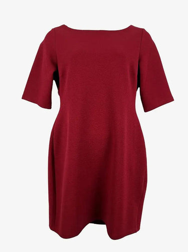 SPURR Burgundy Classic Stretch Business Midi Dress Size 18 by SwapUp-Online Second Hand Store-Online Thrift Store