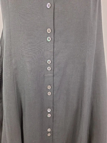 Saba Button Front Black Midi Dress Size 10 by SwapUp-Online Second Hand Store-Online Thrift Store
