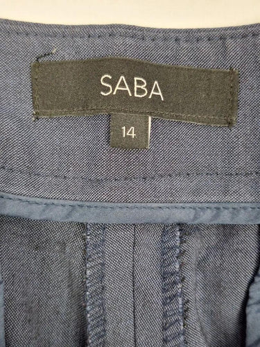 Saba Essential Blue Wool Office Pants Size 14 by SwapUp-Online Second Hand Store-Online Thrift Store