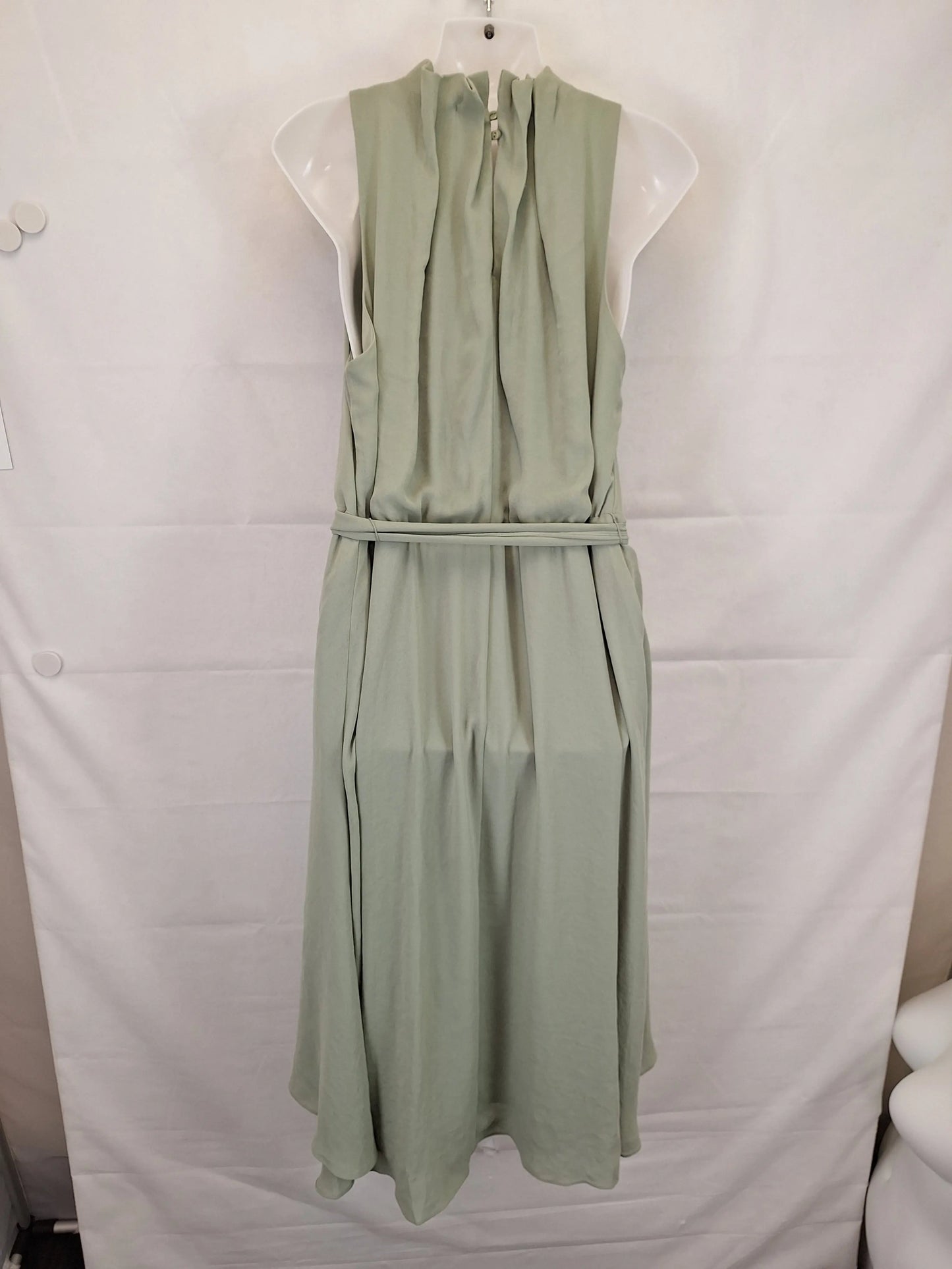Saba High Neck Crepe Midi Dress Size 14 by SwapUp-Online Second Hand Store-Online Thrift Store