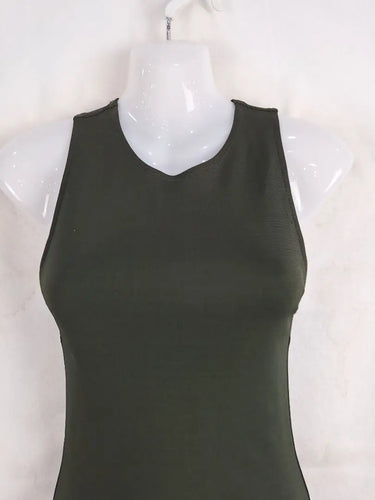 Saba Khaki Fitted Column Maxi Dress Size XS by SwapUp-Online Second Hand Store-Online Thrift Store