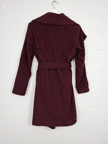 Saba Maroon Felted Drape Coat Size M by SwapUp-Online Second Hand Store-Online Thrift Store
