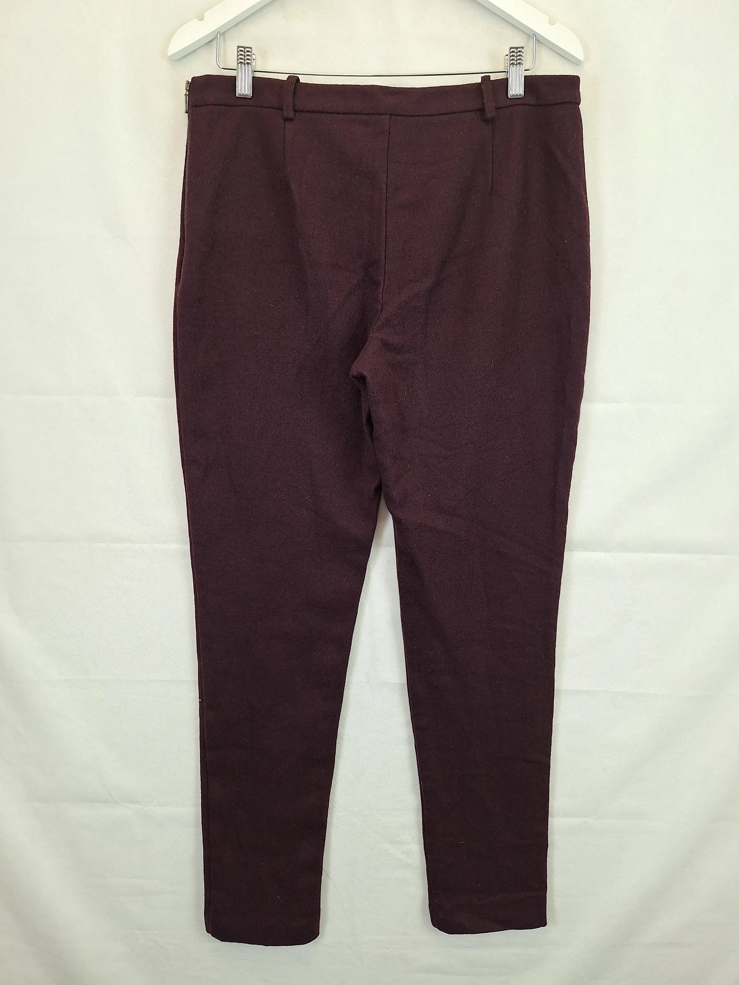 Saba Textured Mulberry Straight Leg Pants Size 14 by SwapUp-Online Second Hand Store-Online Thrift Store
