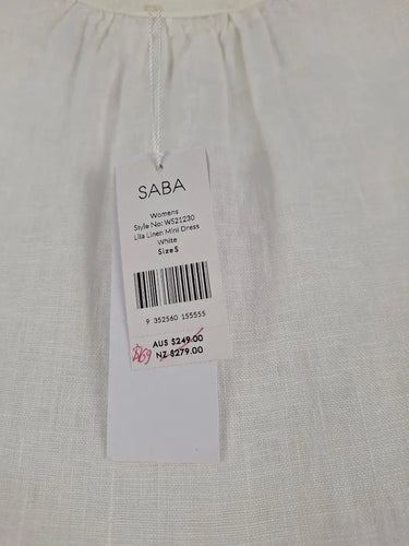 Saba V Neck Linen Mini Dress Size S by SwapUp-Online Second Hand Store-Online Thrift Store