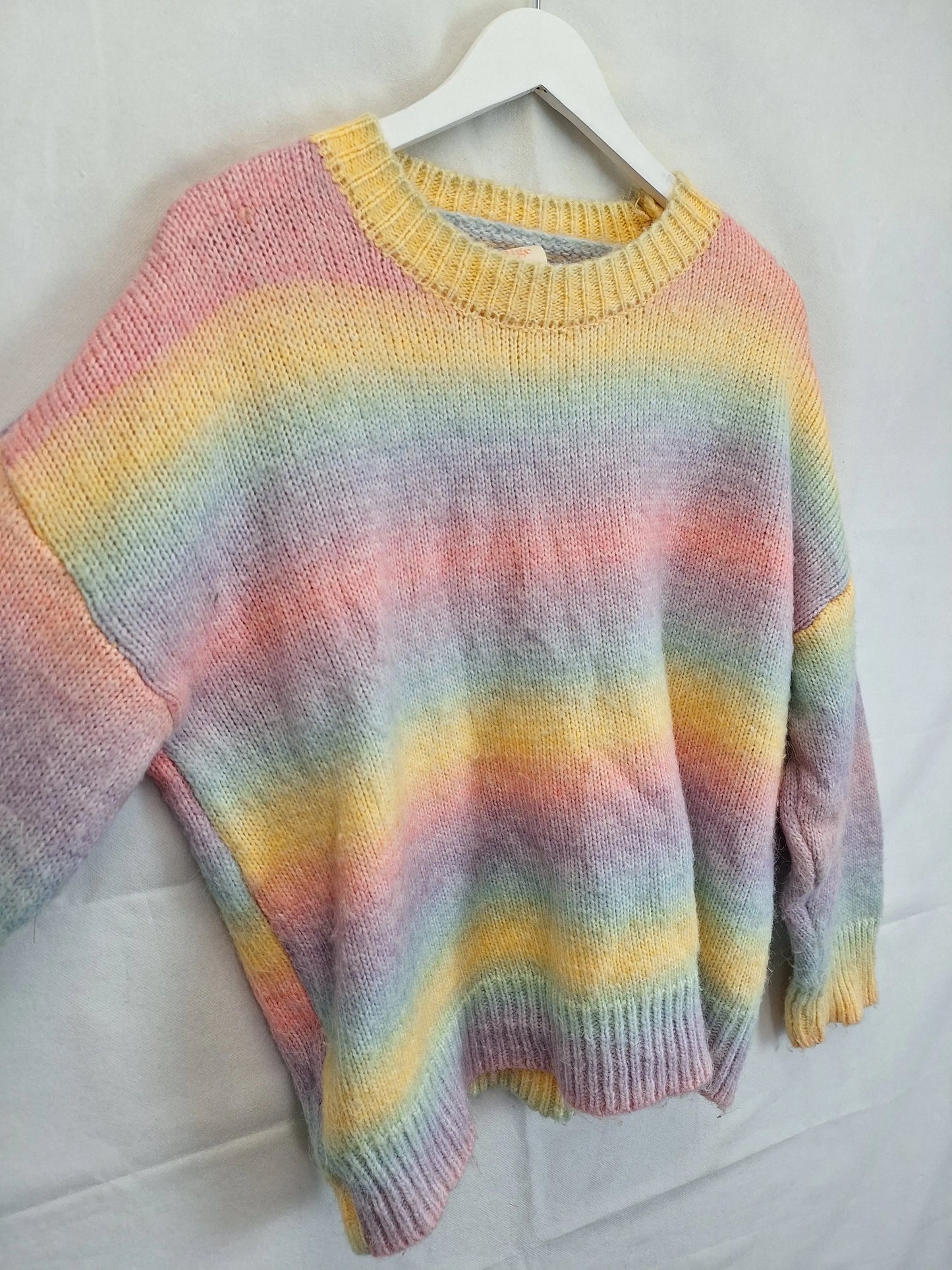 Sage and Paige Ombre Pastel Oversized Knit Jumper Size S by SwapUp-Online Second Hand Store-Online Thrift Store