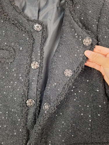 Saks Fifth Avenue Shimmer Boucle Thick Double Pocket Jacket Size S by SwapUp-Online Second Hand Store-Online Thrift Store