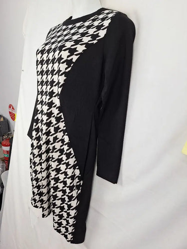 Sandra Darren Houndstooth Print Pencil Dress Size 14 by SwapUp-Online Second Hand Store-Online Thrift Store