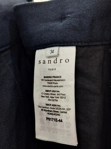 Sandro Tailored Navy Pants Size 6 by SwapUp-Online Second Hand Store-Online Thrift Store