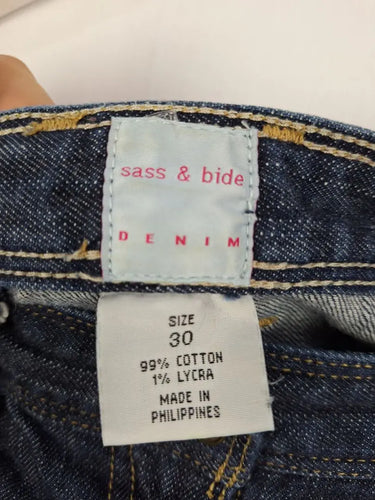 Sass & Bide Capsule Indigo Denim Tapered Jeans Size 12 by SwapUp-Online Second Hand Store-Online Thrift Store
