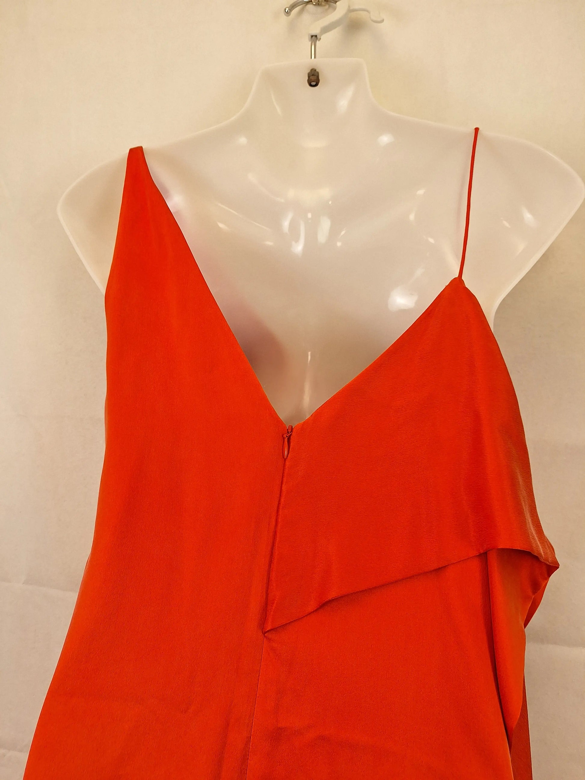 Sass & Bide Coral Silk Asymmetric Evening Midi Dress Size 8 by SwapUp-Online Second Hand Store-Online Thrift Store