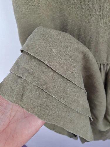 Sass & Bide Khaki Drop Waist Linen Dress Size S by SwapUp-Online Second Hand Store-Online Thrift Store