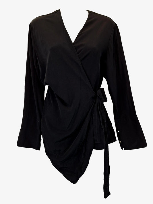 Sass & Bide Sophisticated Silk Wrap Blouse Top Size 8 by SwapUp-Online Second Hand Store-Online Thrift Store