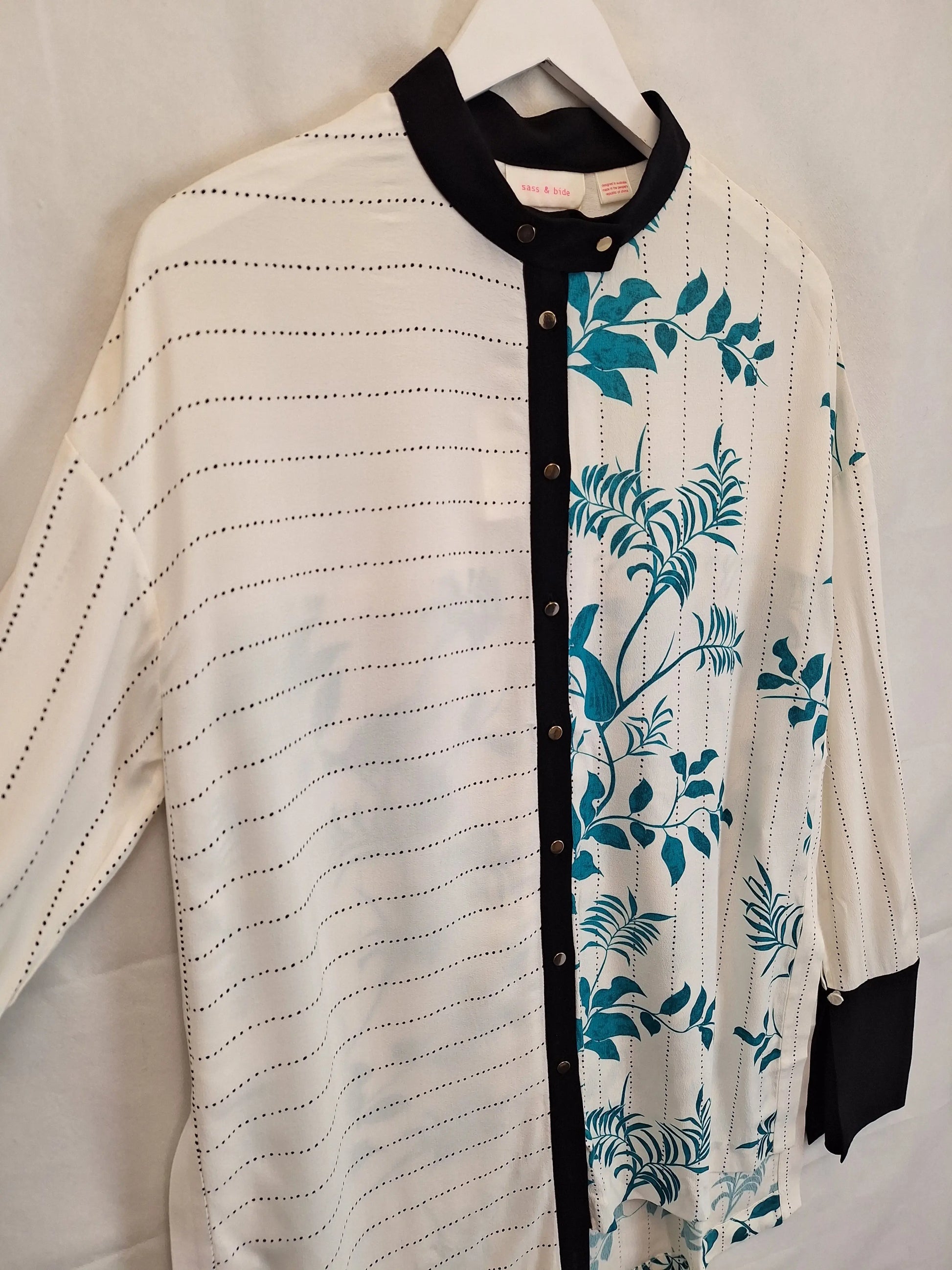 Sass & Bide The Birdcage Long Side Split Shirt Size 12 by SwapUp-Online Second Hand Store-Online Thrift Store