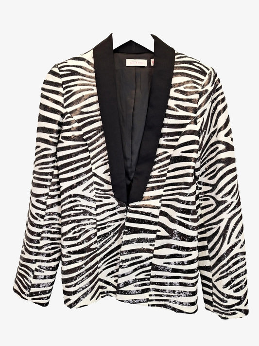 Sass & Bide Zebra Sequin Jacket Size 8 by SwapUp-Online Second Hand Store-Online Thrift Store