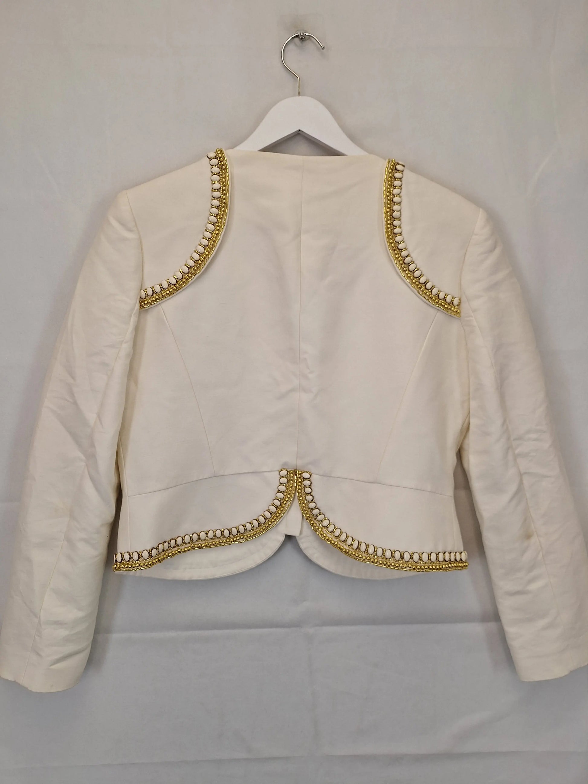 Sass and Bide Luxe Embellished Cropped Jacket Size 10 by SwapUp-Online Second Hand Store-Online Thrift Store