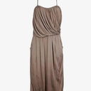 Satch Taupe Ruched Strappy Midi Dress Size 10 by SwapUp-Online Second Hand Store-Online Thrift Store