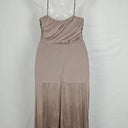 Satch Taupe Ruched Strappy Midi Dress Size 10 by SwapUp-Online Second Hand Store-Online Thrift Store