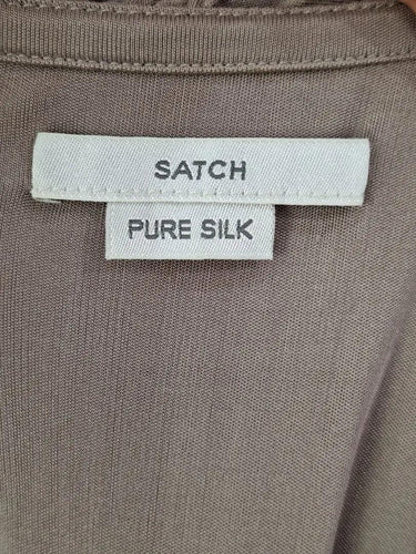 Satch Taupe Ruched Strappy Midi Dress Size 10 by SwapUp-Online Second Hand Store-Online Thrift Store