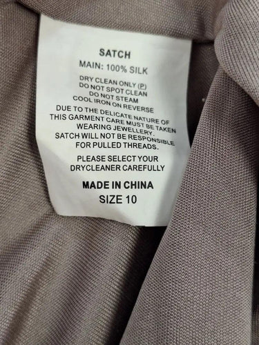 Satch Taupe Ruched Strappy Midi Dress Size 10 by SwapUp-Online Second Hand Store-Online Thrift Store