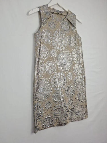Scanlan Theodore Silver Floral Mini Dress Size 10 by SwapUp-Online Second Hand Store-Online Thrift Store