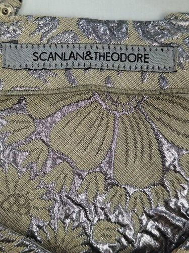 Scanlan Theodore Silver Floral Mini Dress Size 10 by SwapUp-Online Second Hand Store-Online Thrift Store