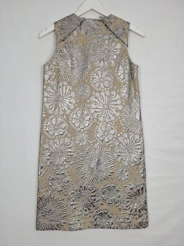Scanlan Theodore Silver Floral Mini Dress Size 10 by SwapUp-Online Second Hand Store-Online Thrift Store