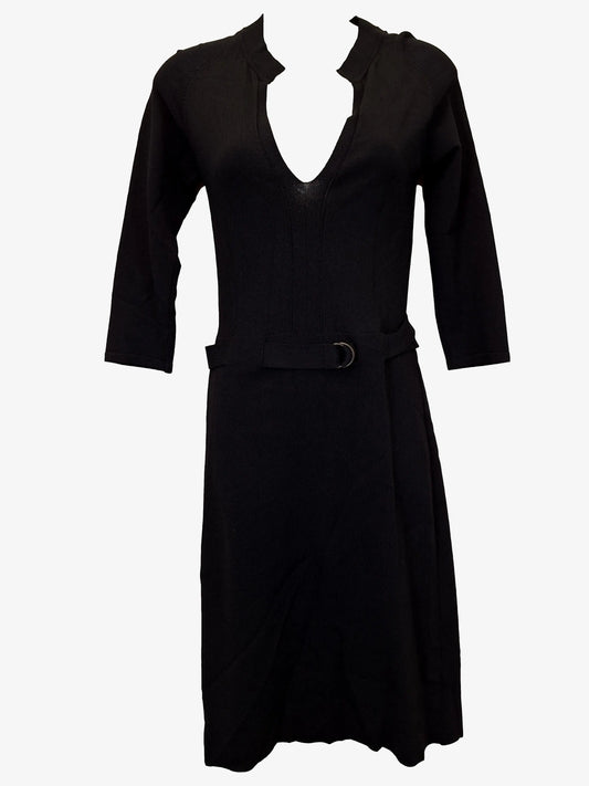 Scanlan & Theodore Classic Fine Knit Belted Midi Dress Size M by SwapUp-Online Second Hand Store-Online Thrift Store