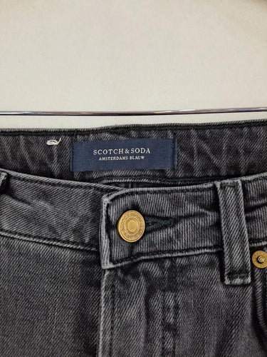 Scotch & Soda Charcoal Flared Raw Edge Denim Jeans Size 10 by SwapUp-Online Second Hand Store-Online Thrift Store