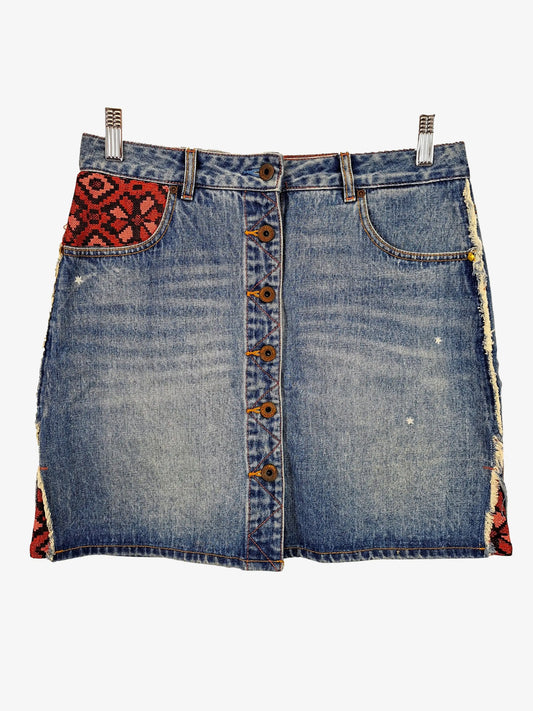 Scotch & Soda Distressed Denim Patches Mini Skirt Size S by SwapUp-Online Second Hand Store-Online Thrift Store