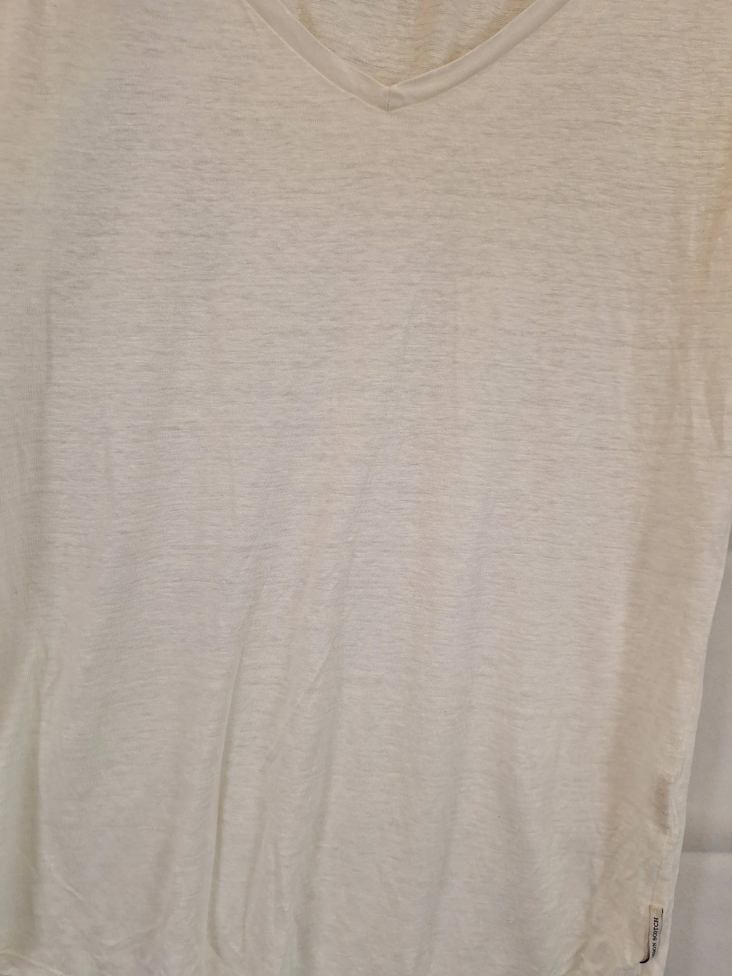 Scotch & Soda Lace Trimmed Classic V-neck T-shirt Size 8 by SwapUp-Online Second Hand Store-Online Thrift Store
