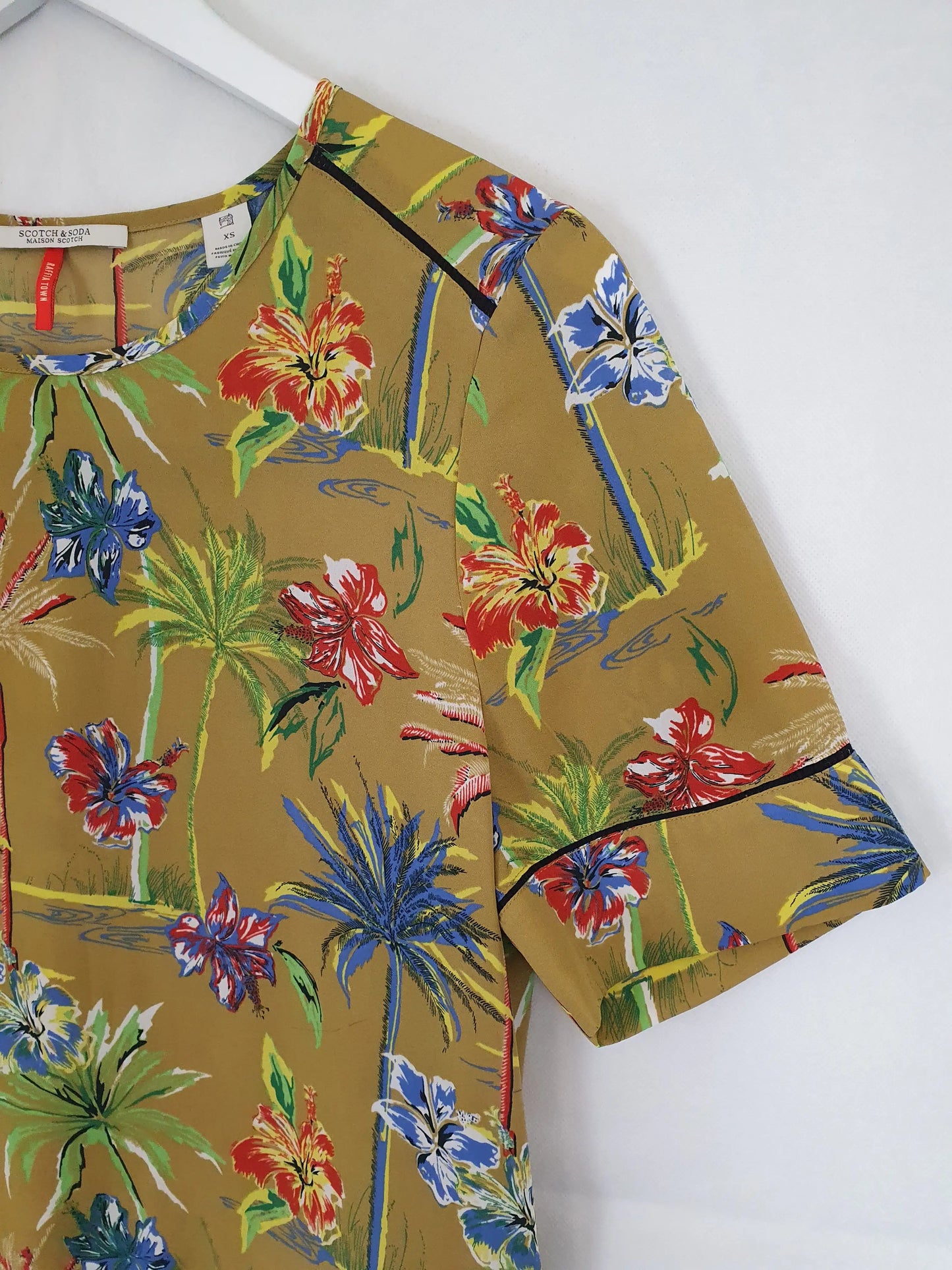 Scotch & Soda Palm Tree Top Size XS by SwapUp-Online Second Hand Store-Online Thrift Store