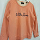 Scotch & Soda Peach Embroidered Text Sweatshirt Top Size XL by SwapUp-Online Second Hand Store-Online Thrift Store