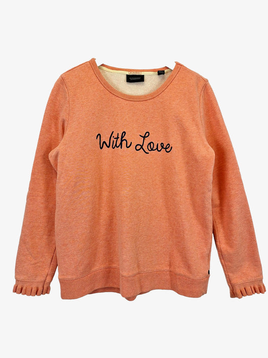 Scotch & Soda Peach Embroidered Text Sweatshirt Top Size XL by SwapUp-Online Second Hand Store-Online Thrift Store
