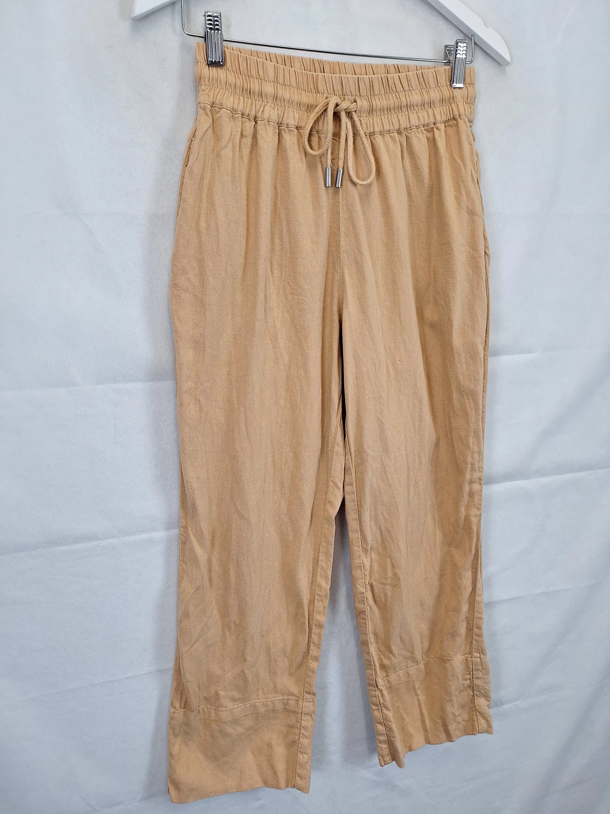 Seed Camel Straight Beach Pants Size 6 by SwapUp-Online Second Hand Store-Online Thrift Store