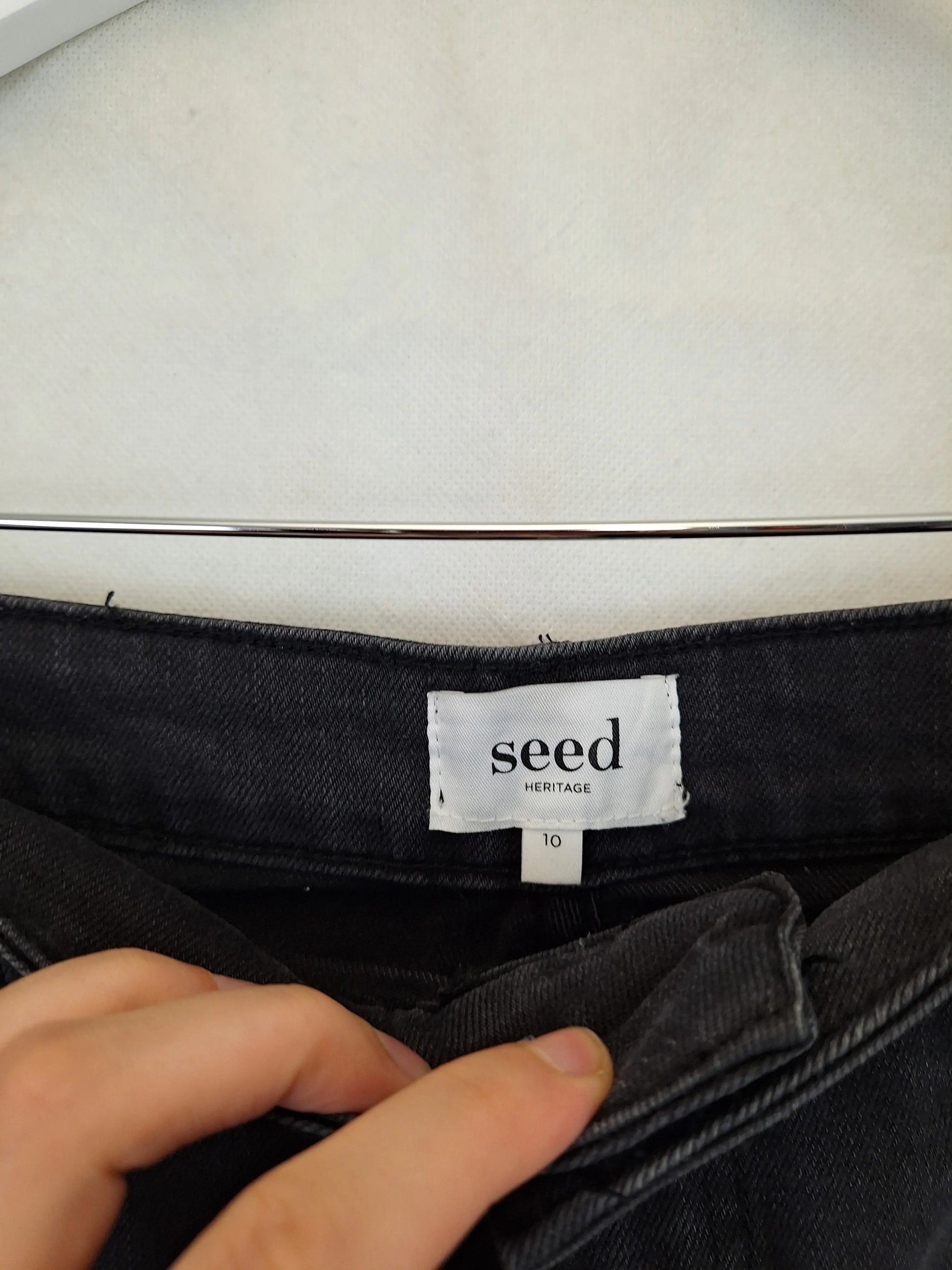 Seed Charcoal A-line Mini Skirt Size 10 by SwapUp-Online Second Hand Store-Online Thrift Store