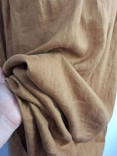 Seed Cinnamon Puff Sleeve Linen Dress Size 10 by SwapUp-Online Second Hand Store-Online Thrift Store