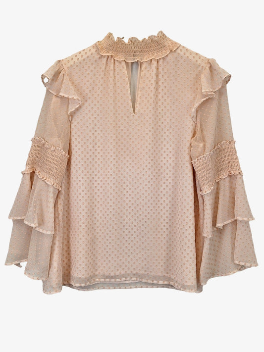 Seed Elegant Blush Ruffle Detail Top Size 10 by SwapUp-Online Second Hand Store-Online Thrift Store