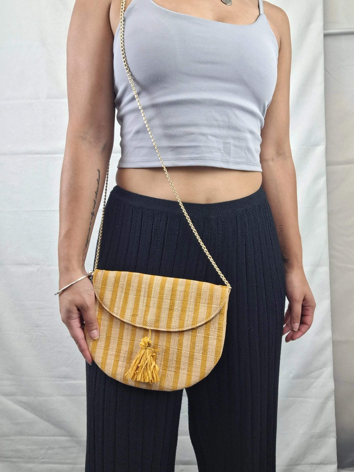 Seed Mango Organic Feel Rattan Crossbody Bag by SwapUp-Online Second Hand Store-Online Thrift Store